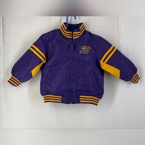 Vintage Starter LSU Tigers Puffer Jacket Youth 3T Purple Gold NCAA Football Best